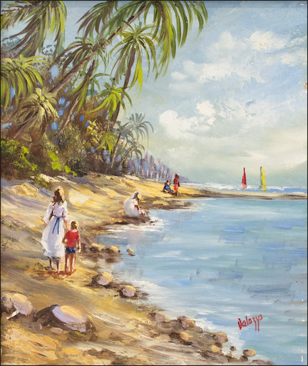 Romantic "Beach Day North QLD" Original Artwork by Lucette Dalozzo