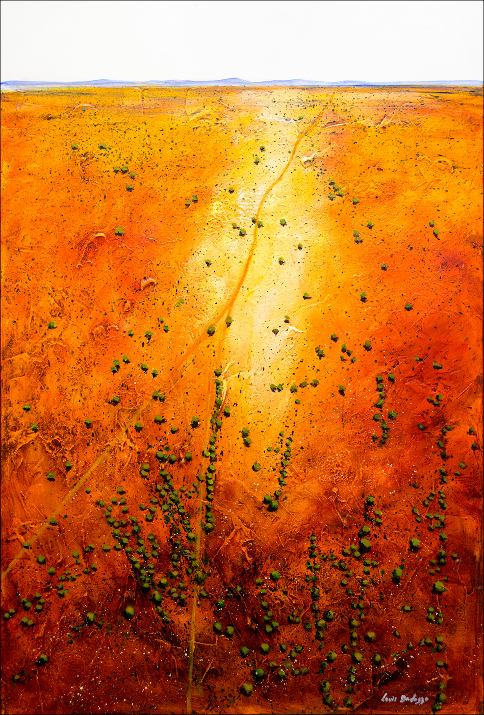 Road To Nowhere Landscape "Fork in The Road Tanami Track Cunning Stock Route" Original Artwork by Louis Dalozzo