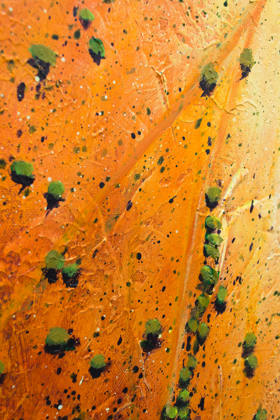 Close Up Detail Of Acrylic Painting "Fork in The Road Tanami Track Cunning Stock Route" By Louis Dalozzo