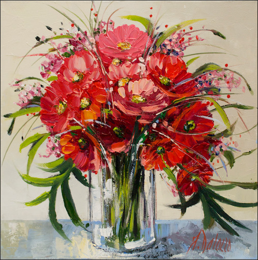 Floral Still Life "Garden Fantasy Study" Original Artwork by Judith Dalozzo