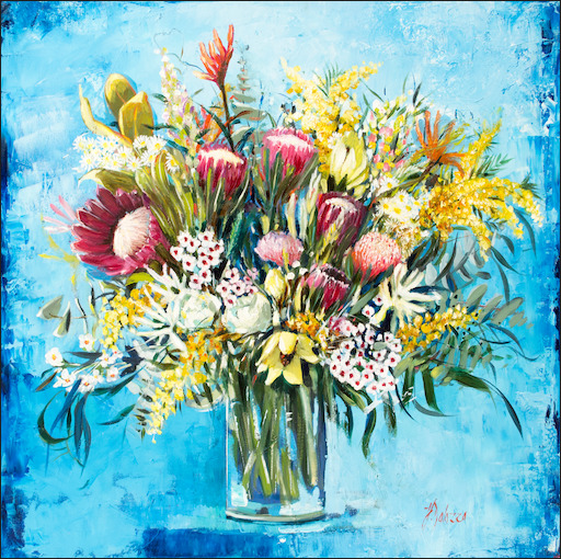 Floral Still Life "Native Blooms" Original Artwork by Judith Dalozzo