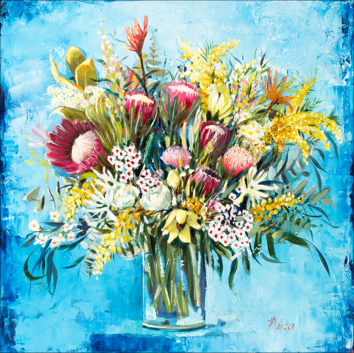 Floral Still Life "Native Blooms" Original Artwork by Judith Dalozzo