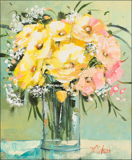 Floral Still Life "Sending My Love" Original Artwork by Judith Dalozzo