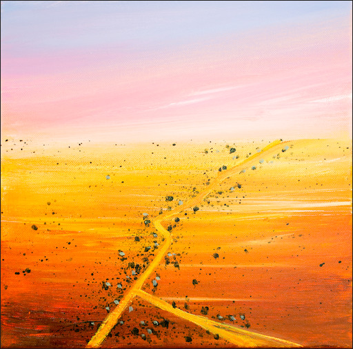 Road To Nowhere Landscape "Study for Towards The Horizon" Original Artwork by Louis Dalozzo